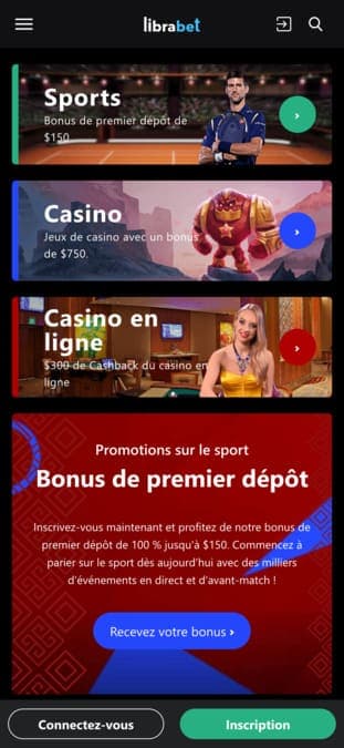 Librabet Casino application