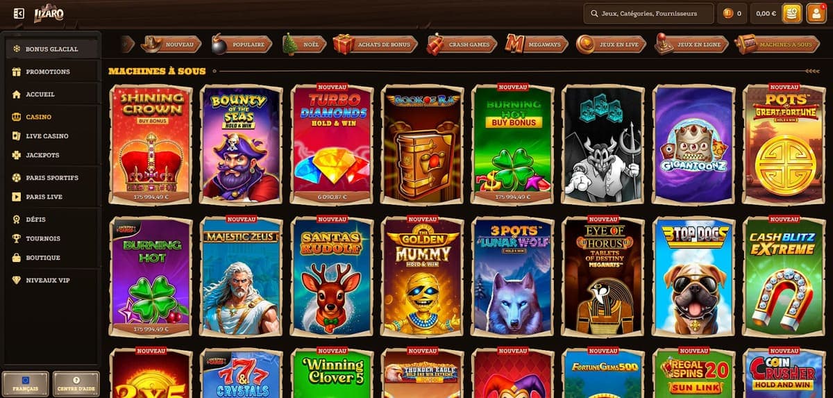 Machines à sous Lizaro Casino