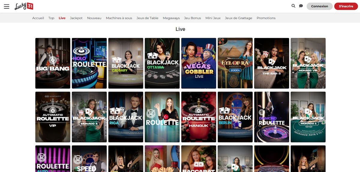 Live Lucky 31 Casino