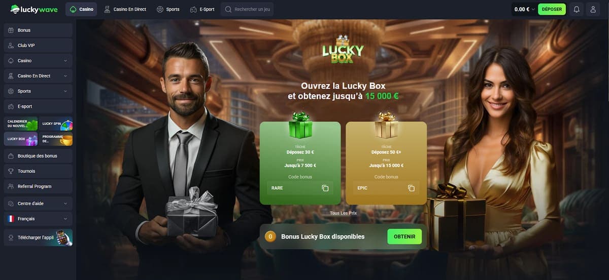 Lucky Box Lucky Wave Casino