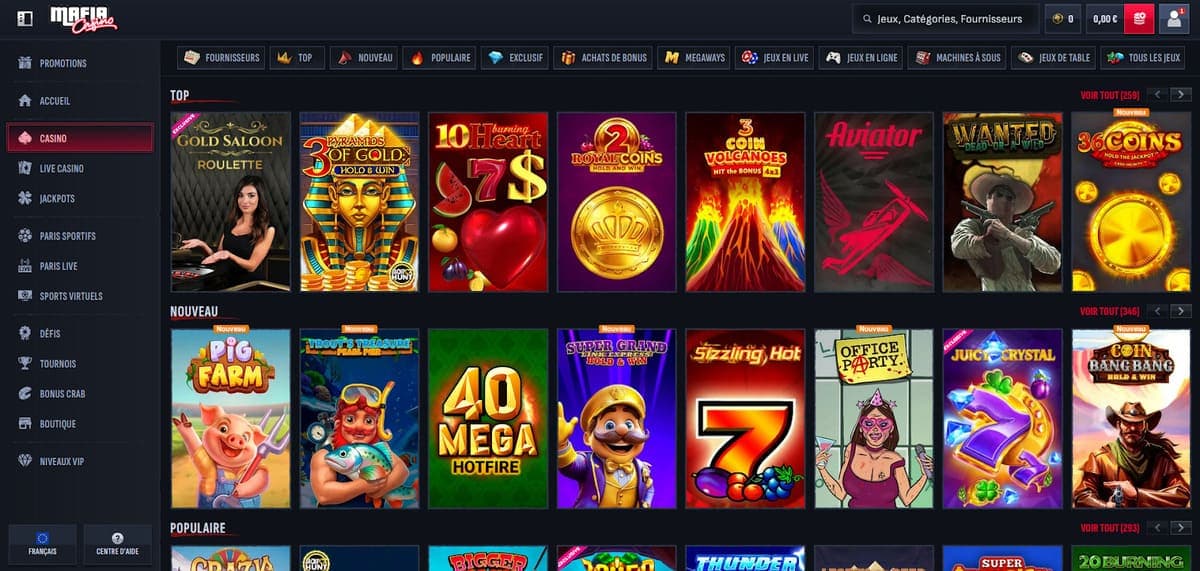 Section casino Mafia Casino