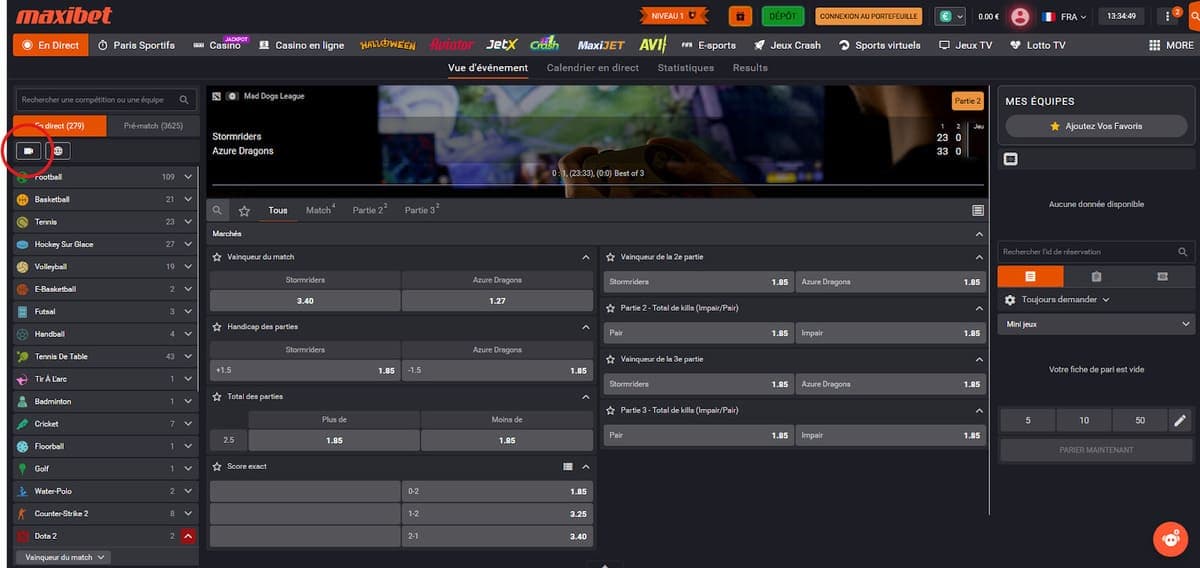 Paris en direct Maxibet Casino