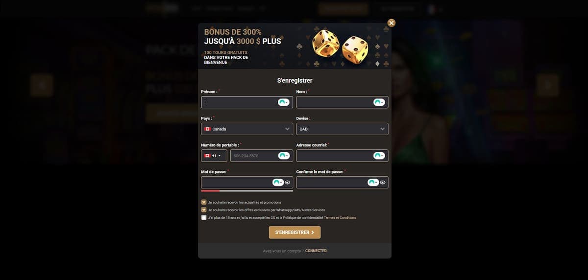 Inscription Mega Win Casino