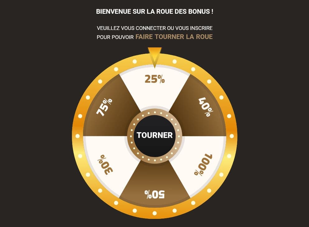 Roue bonus Mega Win Casino