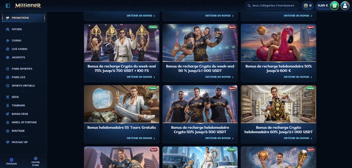 Promotions Millioner Casino