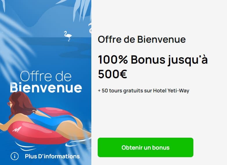 Bonus de bienvenue Millionz casino