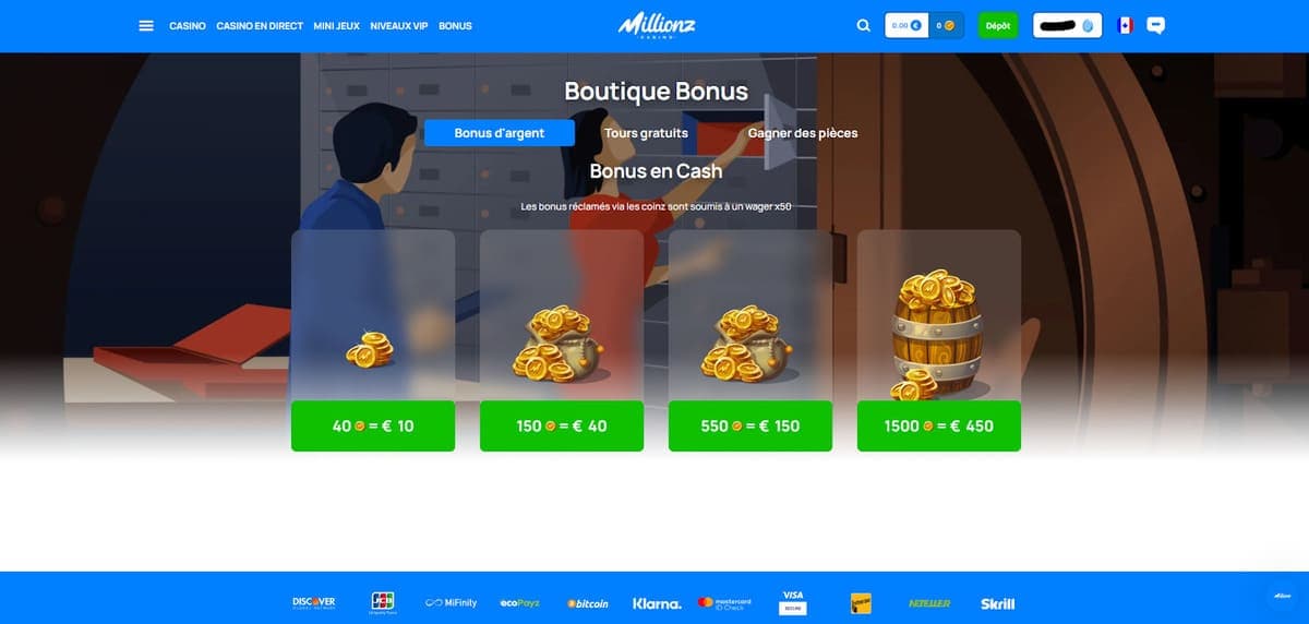 Boutique Millionz Casino