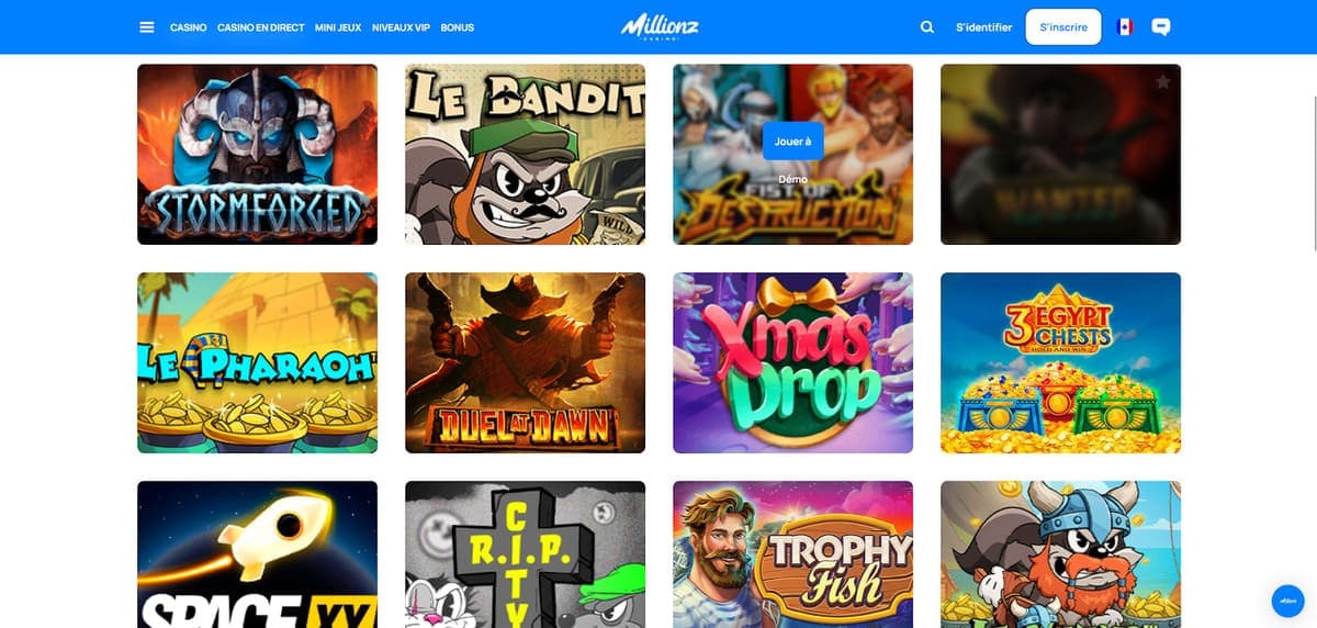 Machines à sous Millionz Casino
