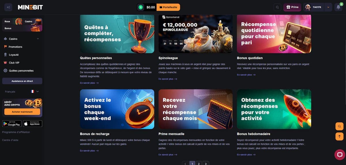 Promos Minebit Casino