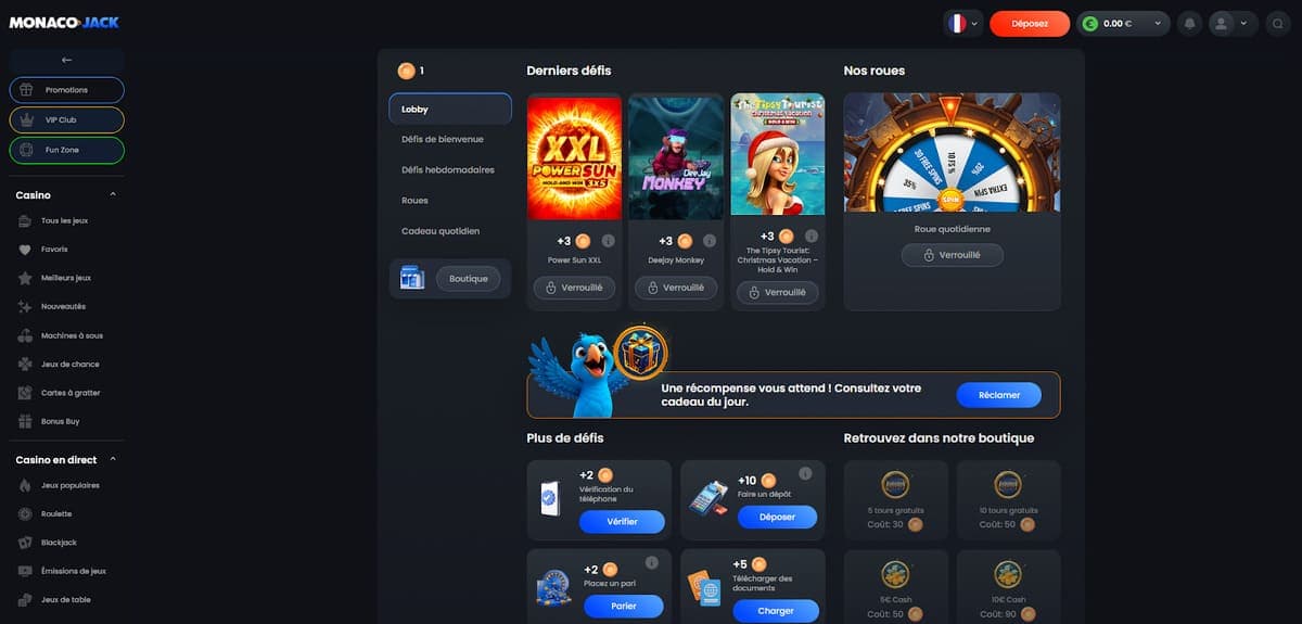 Fun Zone Monaco Jack Casino