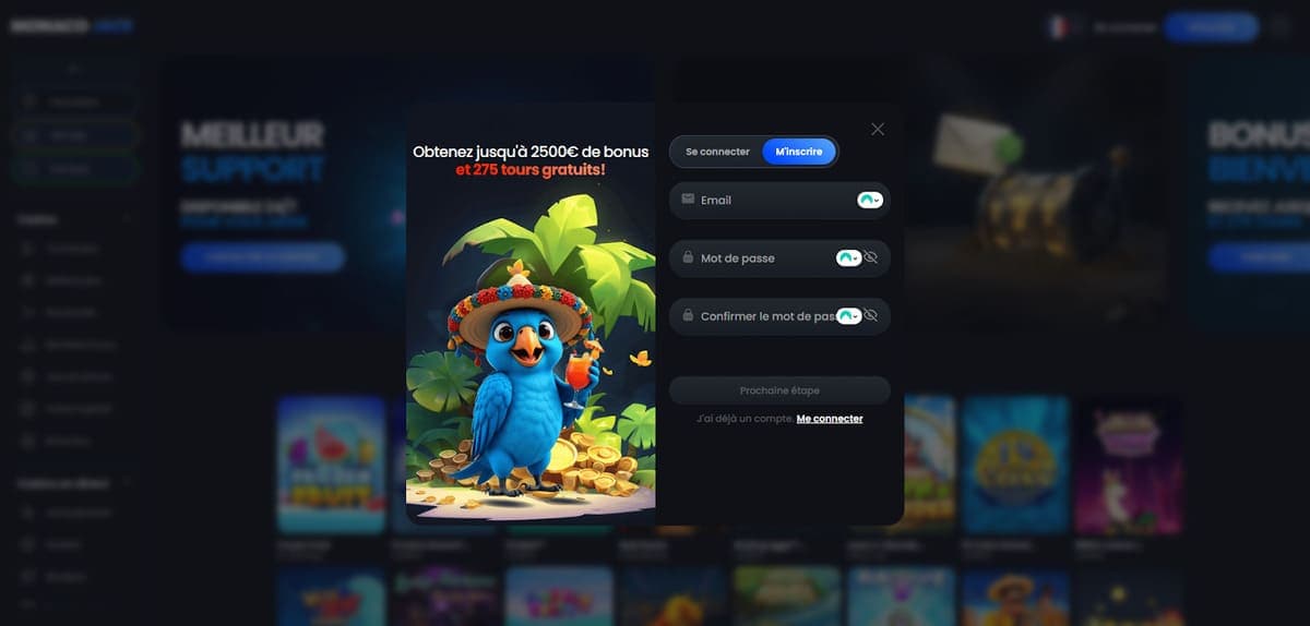 Inscription Monaco Jack Casino