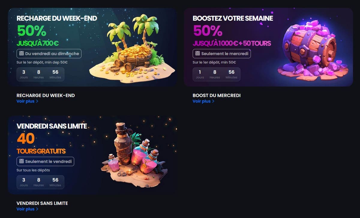 Promotions régulières Monaco Jack Casino