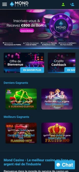 Mond Casino application