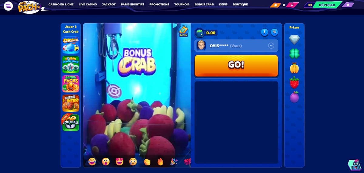 Bonus crab MrPacho Casino