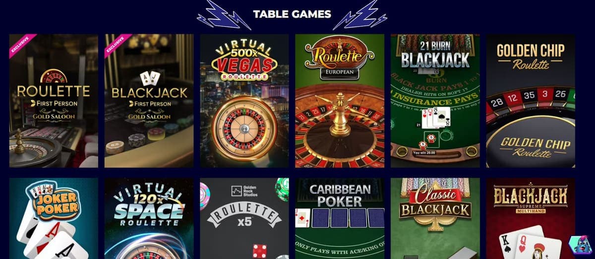 Jeux de table MrPacho casino