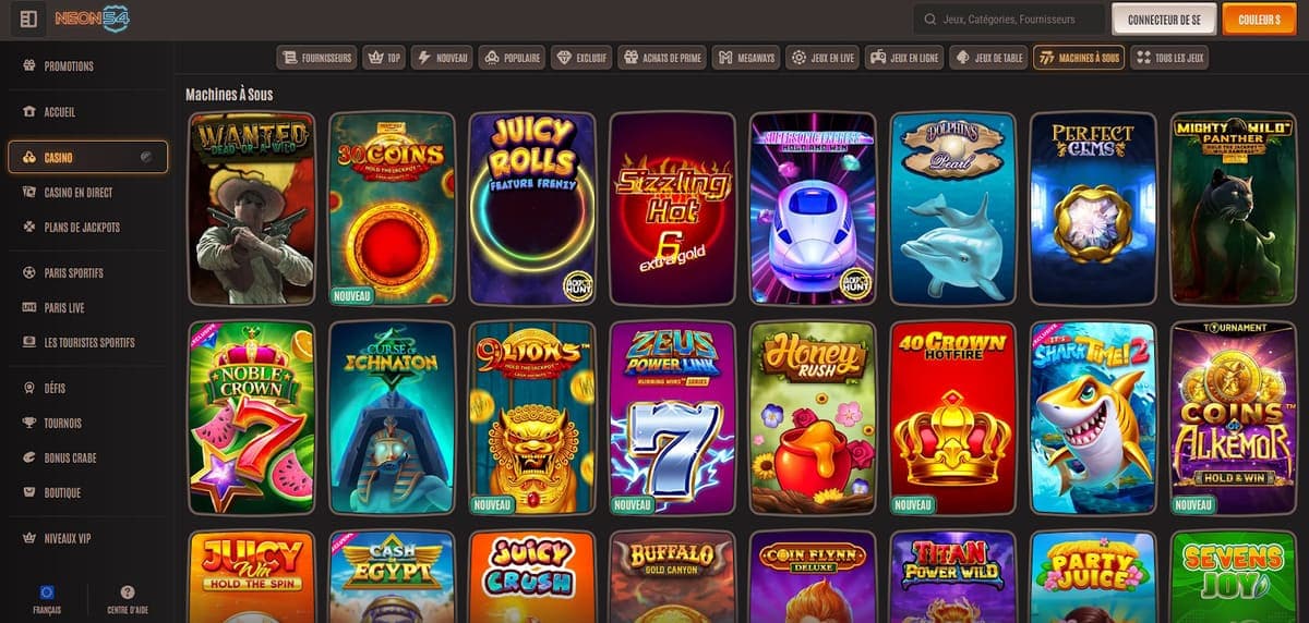 Machines à sous Neon54 Casino