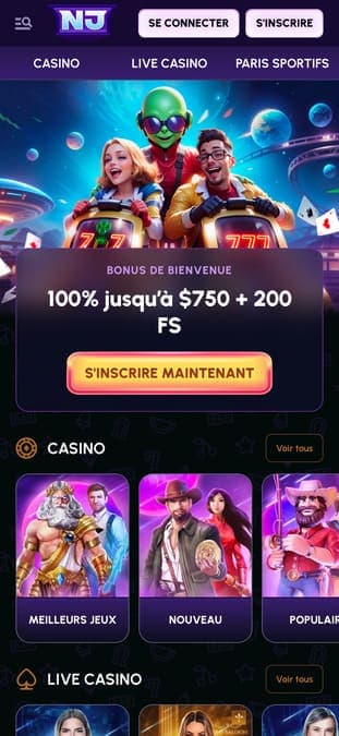 Novajackpot Casino application