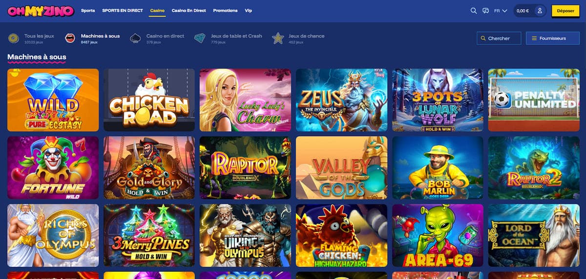Machines à sous OhMyZino Casino