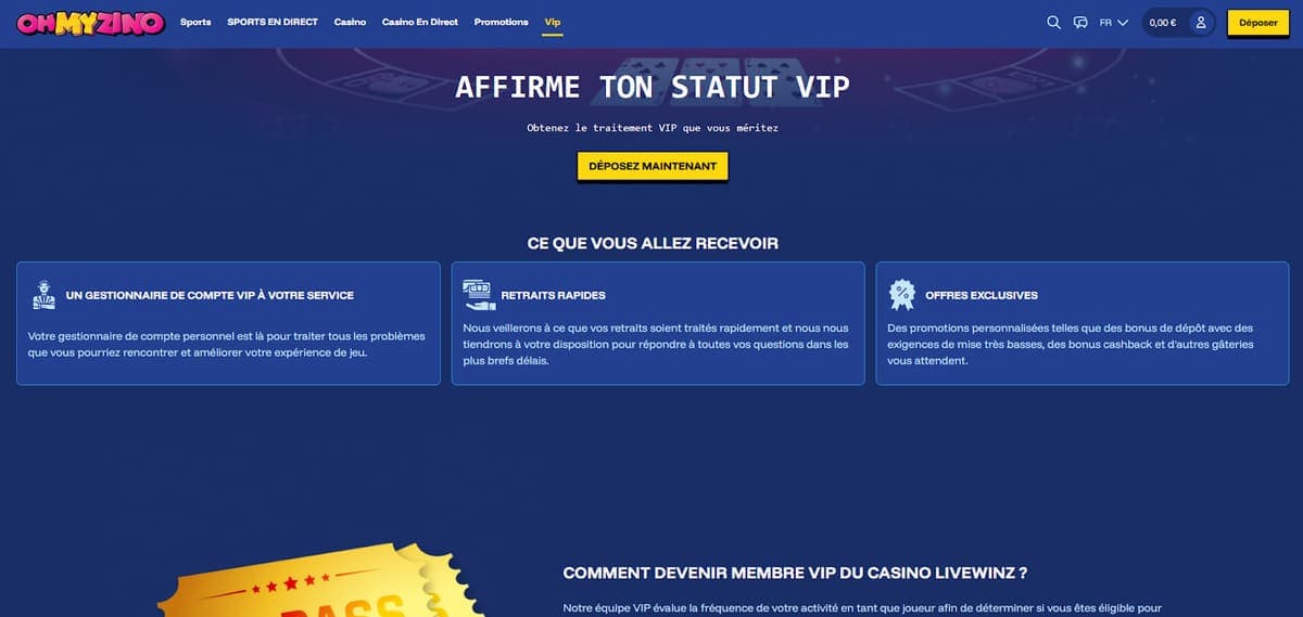 VIP OhMyZino Casino