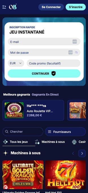 Orionsbet Casino Application