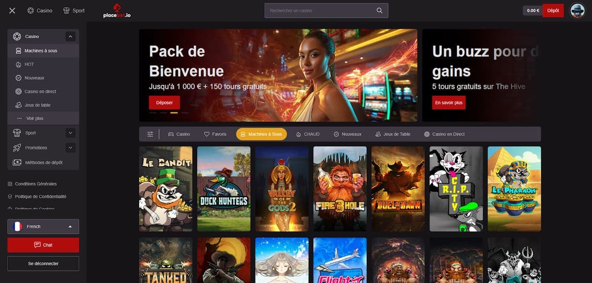 Machines à sous Placebet Casino