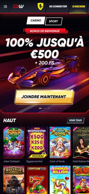 QuickWin Casino application