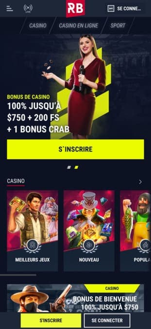 Rabona Casino application