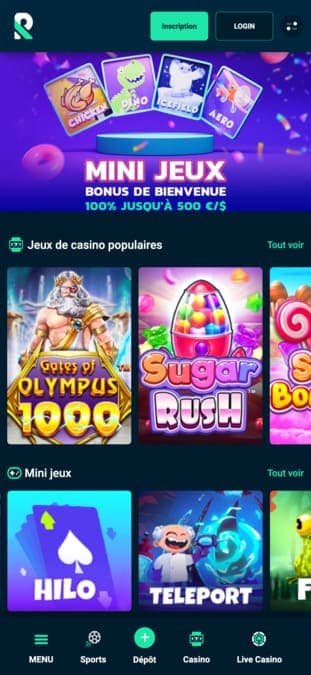 Rolletto Casino application