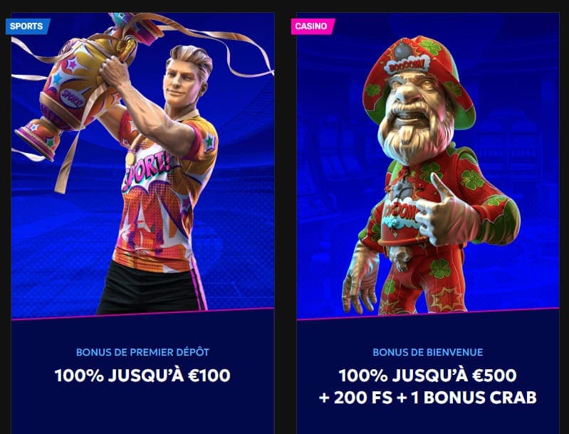 Bonus de bienvenue casino RTBet