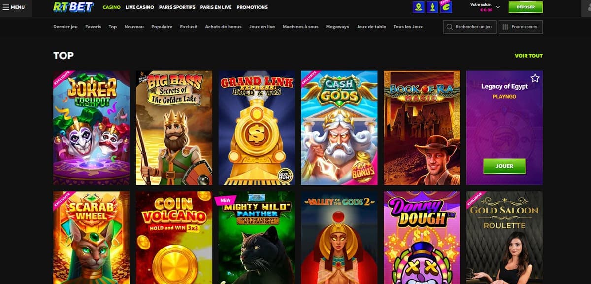 Machines à sous RTBet casino