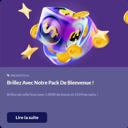Bonus de bienvenue Shiny Wilds Casino