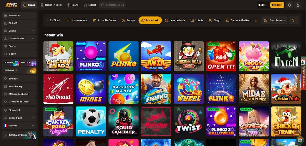Instant win SlotLair Casino