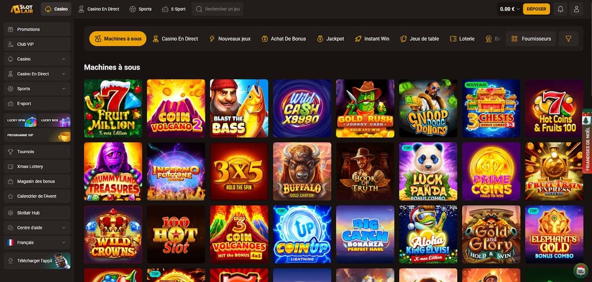 Machines à sous SlotLair Casino