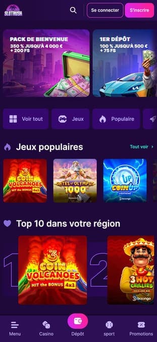 Slotrush casino application