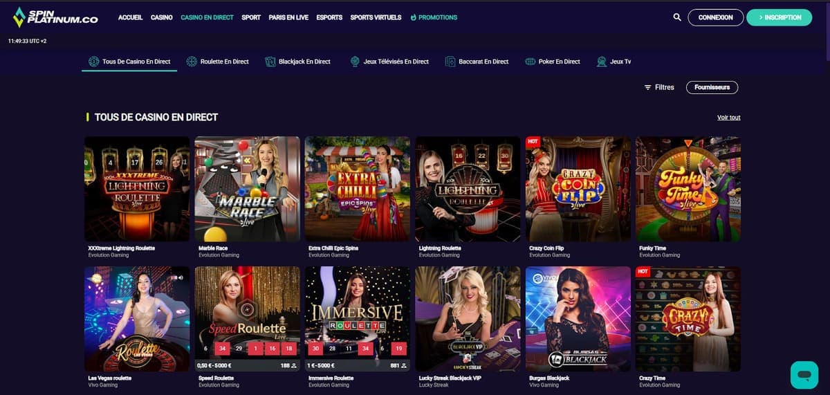 Casino direct Spin Platinum Casino