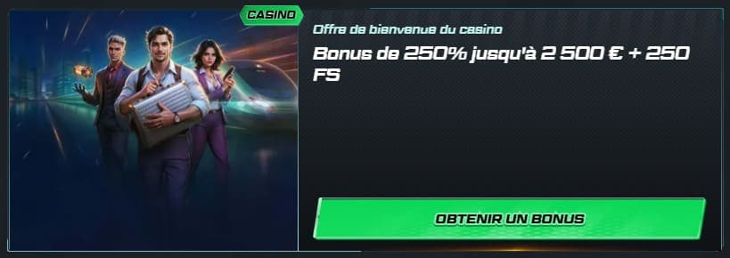 Bonus de bienvenue Spinational Casino