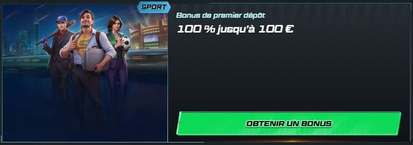 Bonus premier dépôt Spinational Casino