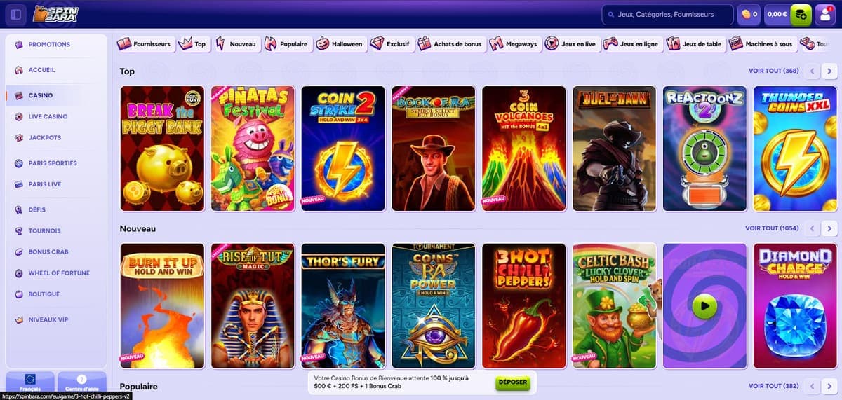 Ludothèque Spinbara Casino