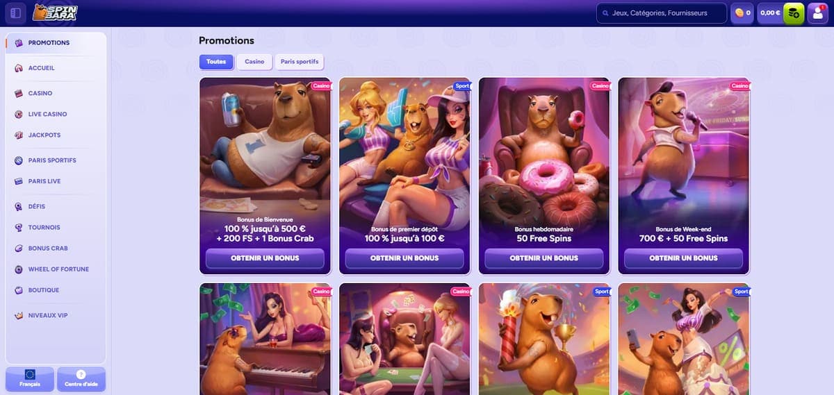 Promotions Spinbara Casino