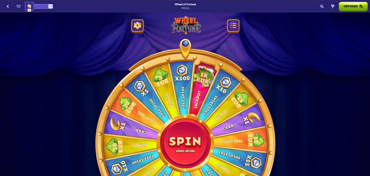 Roue de la fortune Spinbara Casino