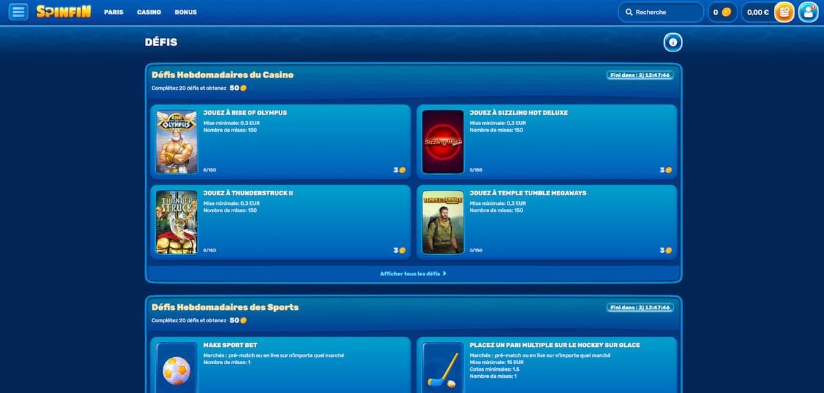 Défis Spin Aura Casino