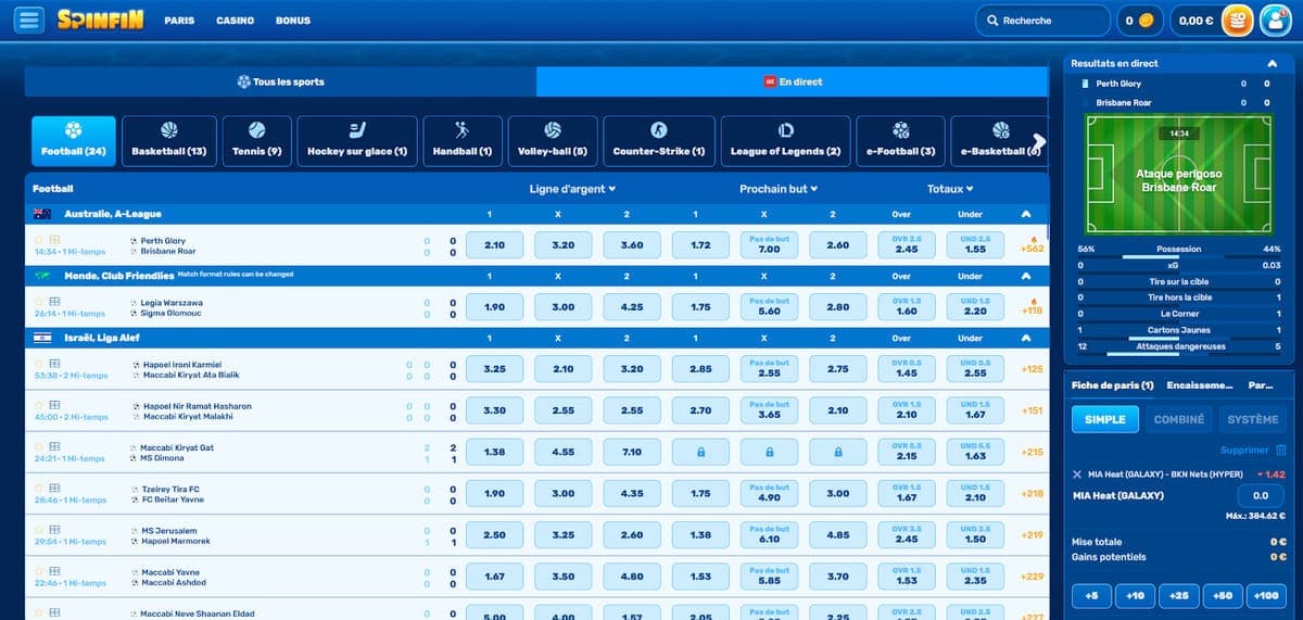 Paris en direct Spin Aura Casino