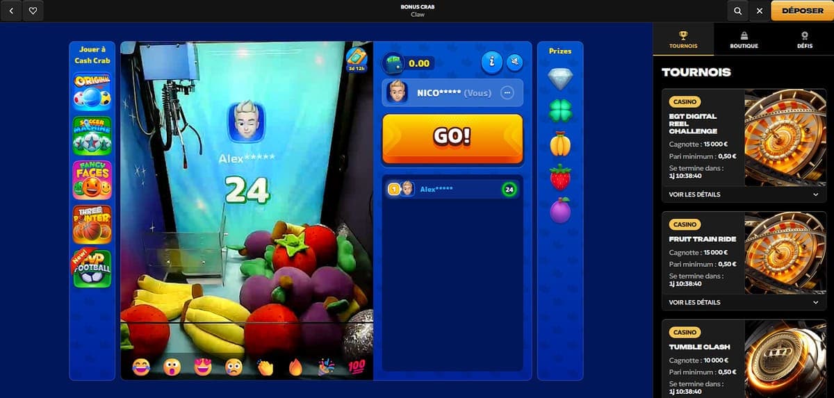 Bonus crab Spinsy Casino