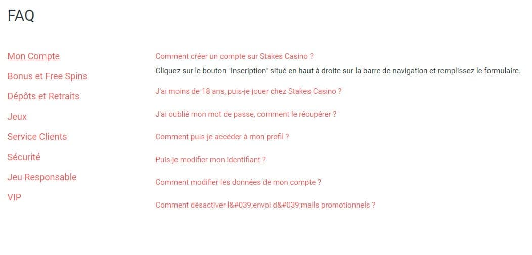 FAQ Stakes casino