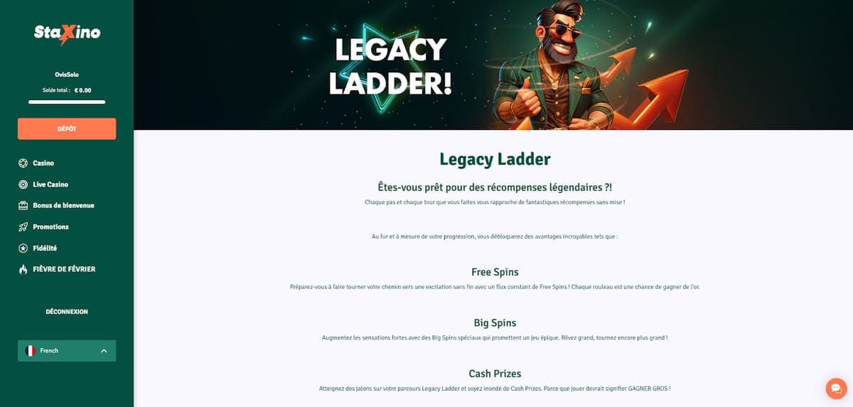 Legacy Ladder StaXino Casino
