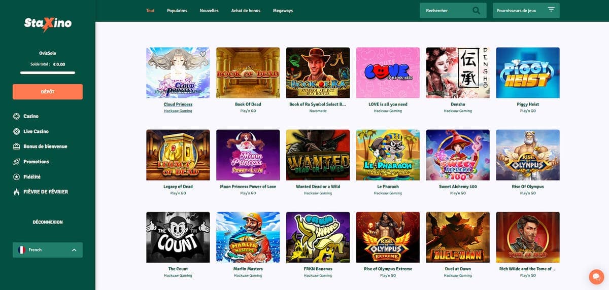 Machines à sous StaXino Casino