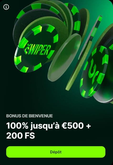 Bonus de bienvenue casino Swiper