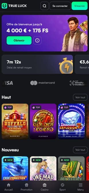 TrueLuck casino application
