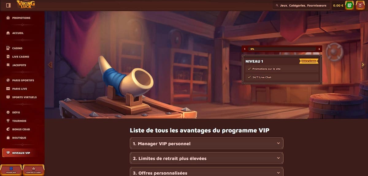 Programme VIP Viking Luck Casino