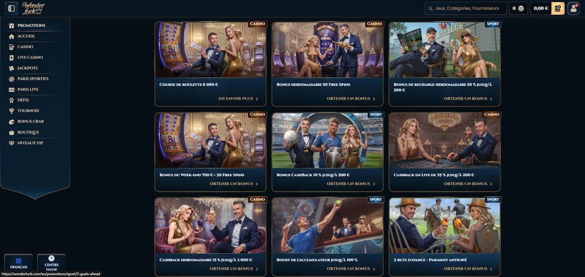 Promotions Wonder Luck Casino